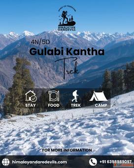 Gulabi Kantha Trek Popular trek in Indian Himalayas