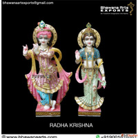 Pure Marble Radha Krishna Idol for Mandir Gifting