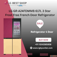 LG GR-A24FDMMB 617L 3 Star Frost Free French Door Refrigerat...