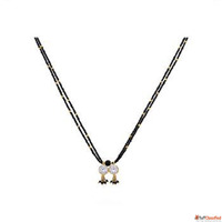 Black Beads Gold Chain Models CMR Jewellery