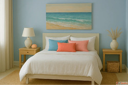 Ocean-Inspired Accent Colours for Bedroom Décor - Indicus Pa...