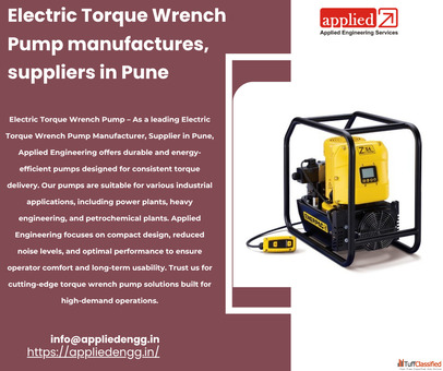 Electric Torque Wrench Pump Electric Torque Wrench Pump manufactures suppliers in Pune Applied Engin