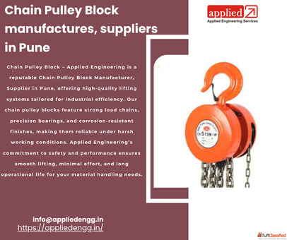 Chain Pulley Block Chain Pulley Block manufactures suppliers in Pune Applied Engineering