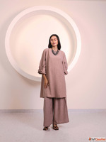 Buy Light Brown Sleeve Tunic Co-ord Set Online For Women By ...