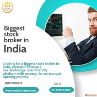 Biggest Stock Broker in India in Varanasi - Rudra Shares Tru...