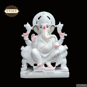 Lord Ganesha Marble Murti for Home Temple