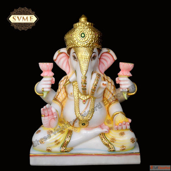 Lord Ganesha Marble Murti for Home Temple