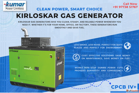 Efficient Kirloskar Gas Generator - Clean Power Smart Choice