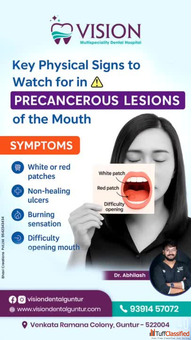 Precancerous Oral Lesions - Early Detection Treatment at Vision Dental Guntur