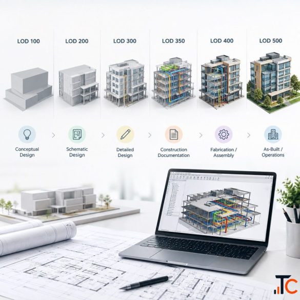 BIM Level of Development LOD 100 200 300 350 400 500