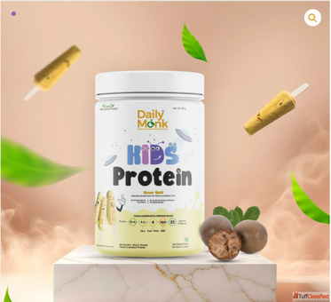 Boost Your Child's Growth with Daily Monk's Kids Protein Kesar Kulfi Flavor