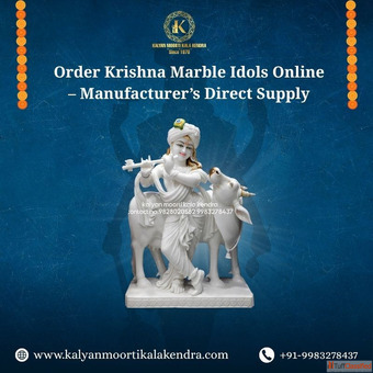 Order Krishna Marble Idols Online - Manufacturer's Direct Supply