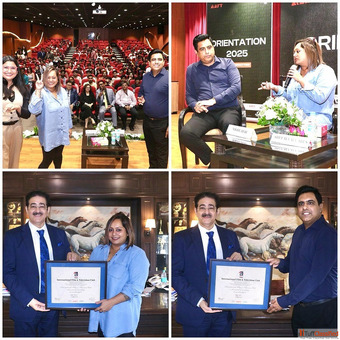 Grammy Award Winner Nikkhil Bery Playback Singer Shefali Alvares Inspire Students at AAFT Orientatio