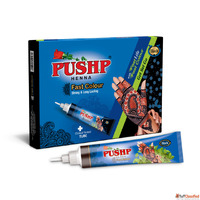 Pushp Henna Fast Colour Tube Black - Black Mehndi Tube