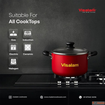 Buy Non Stick Gravy Pot with Lid Under 2000 - Visalam