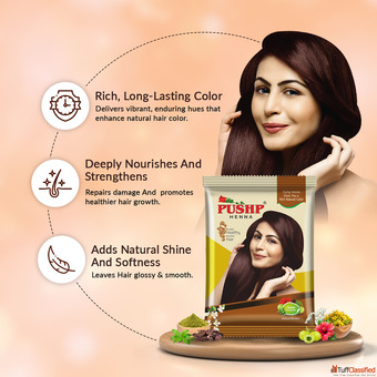 Pushp Herbal Henna 15gm - Natural and Organic Hair Care