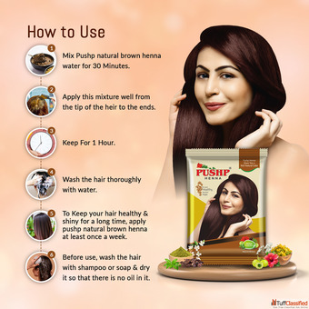 Pushp Herbal Henna 15gm - Natural and Organic Hair Care