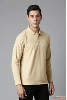 Bisque Smart Tech Polo Modern Stylish Comfortable Full Sleev...