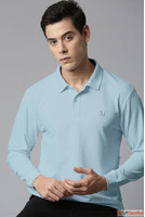 Sea Foam Full Sleeve Polo Smart Tech Fabric Refined Everyday...