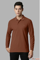 Brown Smart Wear Polo Premium Full Sleeve Style with Advance...