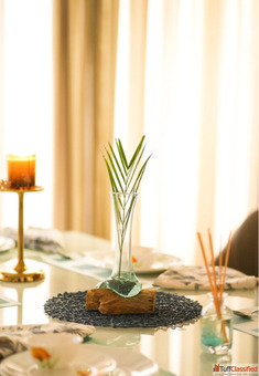 Wooden Glass Flower Vase Handcrafted Rustic Elegance