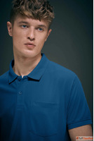 Urban Flex Polo Teal Navy Smart Tech Pocket - Performance St...