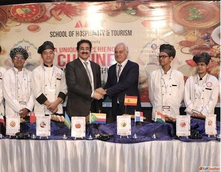 ICMEI AAFT School of Hospitality and Tourism Present Spanish Cuisines at 11th Global Literary Festiv