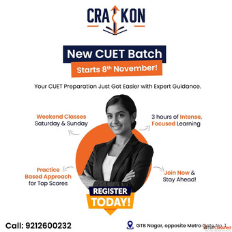 Best CUET NEET JEE Coaching institute in GTB Nagar Delhi Crackon Institute