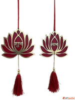 subh labh Handicraft Lotus and Rudraksh Hangings for Decorat...