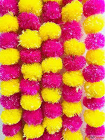 Artificial Marigold Flower Garland Pink and Yellow1 ARTIFICI...