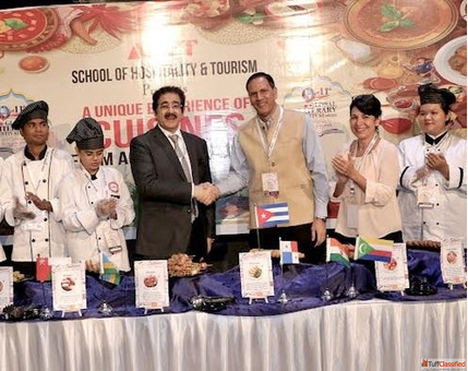ICMEI AAFT School of Hospitality and Tourism Present Cuban Cuisines at 11th Global Literary Festival