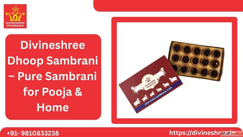 Divineshree Dhoop Sambrani - Pure Sambrani for Pooja Home