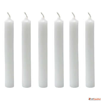 Unscented White Taper Candles Pack of 20 Candle White Green Red Pack of 20