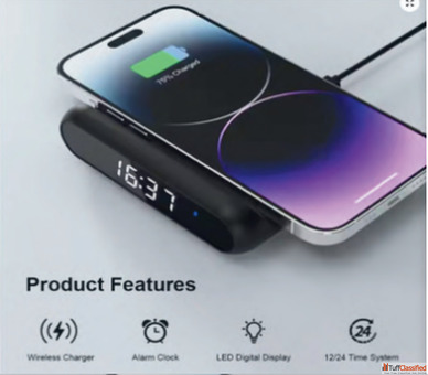 Wireless Charger with LED Clock Calendar - Bulk Supplier GIVEAWAYSMILES