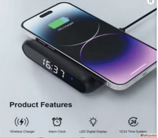 Wireless Charger with LED Clock Calendar - Bulk Supplier GIV...