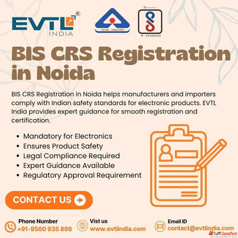 BIS CRS Registration in Noida - Simplified Process for Electronic Products