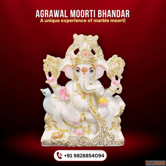 Buy Exquisite Ganesh Marble Statues at Best Prices