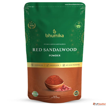 Pure Red Sandalwood Powder Raktha Chandan for Skin Brightening Acne Control