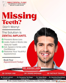 Dental Implants in Indore Smile Dental Clinic - Dr. Ashish Jain
