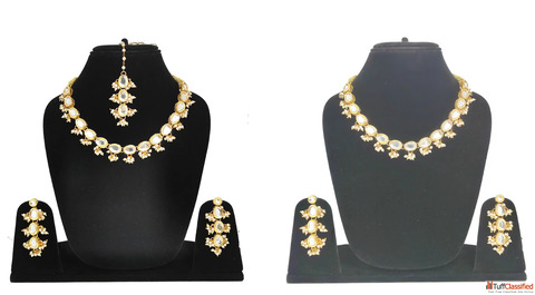 Timeless Kundan Single Layer Necklace - Elegance in Every Detail