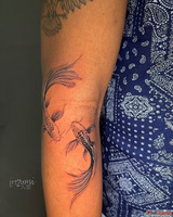 Best Koi Fish Tattoo Fine Line Tattoo Art Tattoo Studio in C...