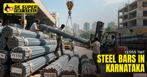 Fe550 TMT Steel Bars in Karnataka