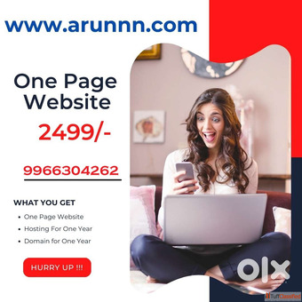 Get a fully functional Website design One page for 2499- at arunnn