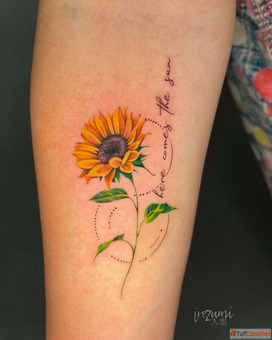 Sunflower Tattoo Hope Light Tattoo Art Tattoo Studio in Chennai - Irezumi Tattoo Studio