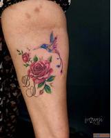 Hummingbird Rose Tattoo Freedom Grace Tattoo Art Tattoo Stud...