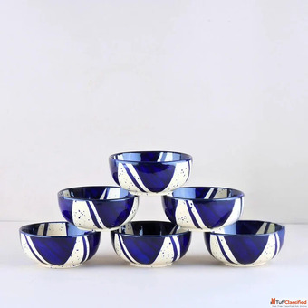 Small Bowls Big Impact - Blue Splash Stoneware