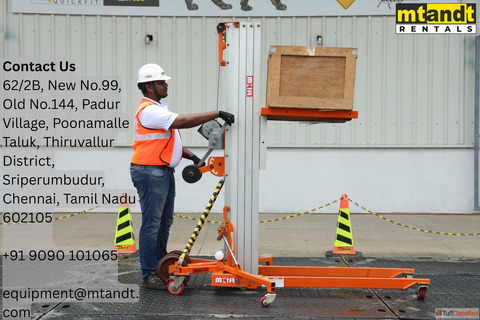 Efficient Material Duct Lifter Rental Services Mtandt Rentals India