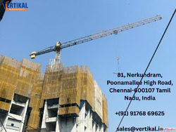 Reliable Tower Crane Rental Sales Services Vertikal India