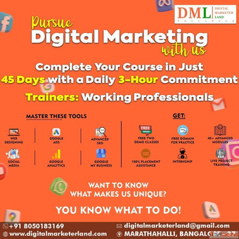 Digital Marketing Institute in Marathahalli Grow in your career- DML