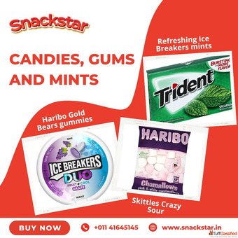 Candies Gums and Mints from Snackstar That Refresh Your Mood Instantly